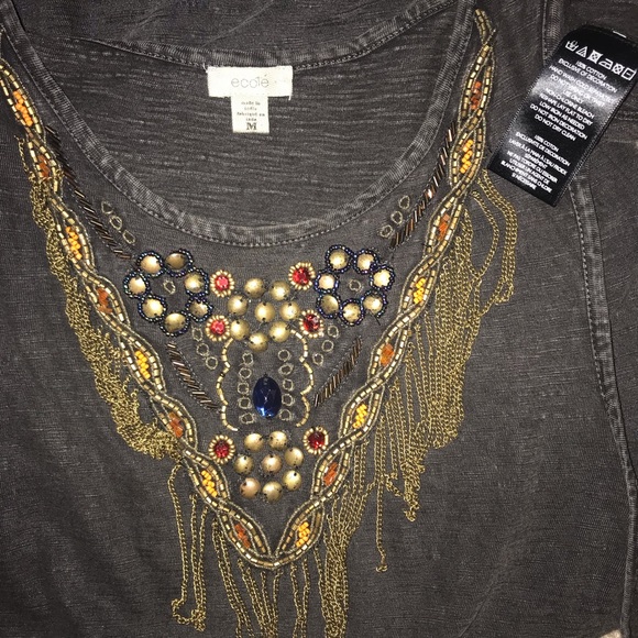 UO Ecoté Boho Beaded Fringe Tank Top - Picture 4 of 8